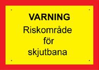 2.4.4 Riskområde vid skjutning mot frusen mark Vid långvarig kyla bildas tjäle i kulfånget. Lämpliga åtgärder för att hindra tjälbildning kan vara att salta/isolera/luckra upp kulfångsfyllningen.