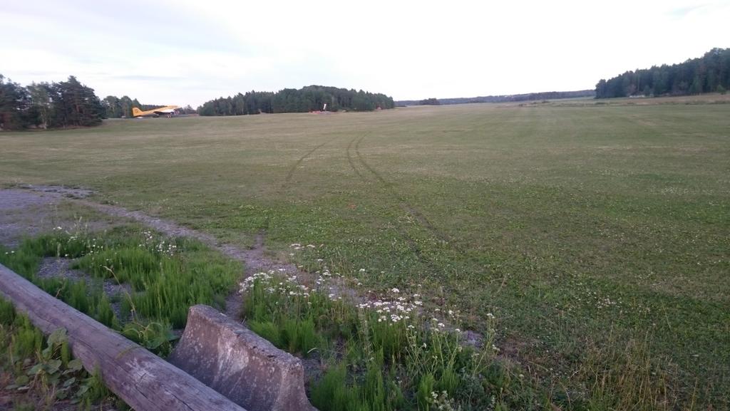 Spår De första synliga hjulspåren från flygplanet kunde iakttas 600 meter från tröskeln på bana 33.