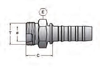 ( T ) höjd ( H ) ( E ) ( C ) ( Ø ) 06GS12FDLORX90 M 18x1,5 37,0 22 42,2 3/8" 12 L 08GS15FDLORX90 M 22x1,5 42,0 27 50,5 1/2" 15 L 10GS18FDLORX90 M 26x1,5 51,5 32 63,2 5/8" 18 L 12GS22FDLORX90 M 30x2,0