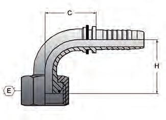 Hydraulslang Presskopplingar Standard 4094 1000 Pressnippel 90B, lnv-g, o-ring, Hel mutter 