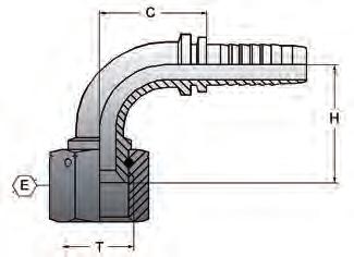 Hydraulslang Presskopplingar Standard 4292 1000 Pressnippel 908, lnv-jic, Hel mutter Pressnippel 90 böj Invändig UNF-gänga. 37 tätkona. Solid stolpe. Hel/stiftad mutter.