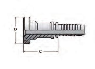 Hydraulslang Presskopplingar Standard 4301 1000 Pressnippel Rak, Kod 61 4341 1000 Pressnippel 458, Kod 61 Pressnippel Rak SAE fläns (3000 psi).