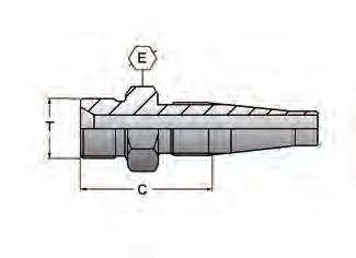 Längd (L) 5003-04 20,6 1/4" 40,6 5003-06 25,4 3/8" 47,8 5003-08 27,0 1/2" 51,3 5003-12 34,9 3/4" 57,2 5021-04-04