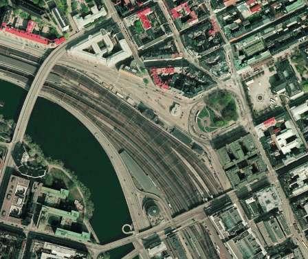 Flygfoto år 2000 Illustration av det färdiga projektet.