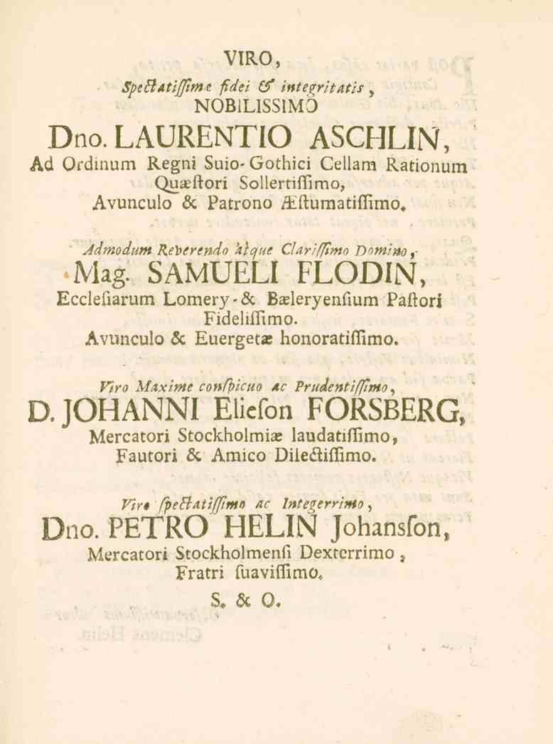 VIRO, SpeßAtifftm-t fidei (f integ-ritatis, NOBILISSIM3 Dno.
