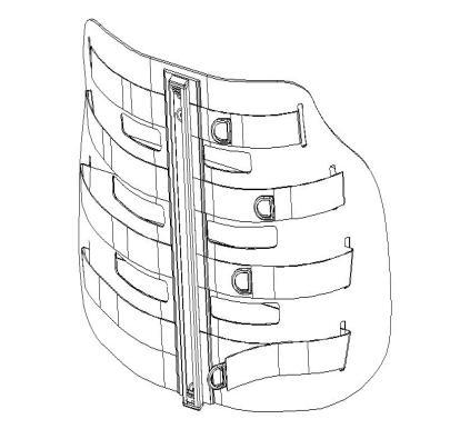 JUSTERING AV RYGGSTÖDETS PROFIL Justera den vertikala profilen: Ryggstöden är utrustade med elastiska band som reglerar den vertikala profilen av ryggstödet. Se figur 21.