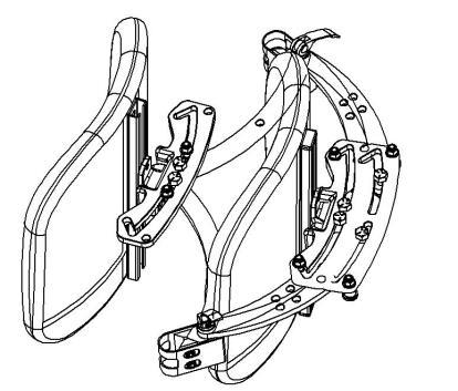 Justering av ryggstödets vinkel - CMA För att justera ryggvinkel på centrumfäste med armar (CMA) - Lossa två skruvar "A" i figur 32.
