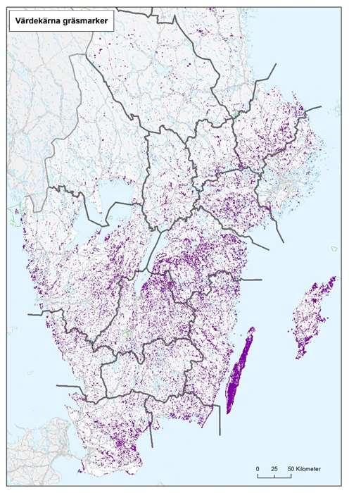 47 Kalmar län har mest naturbetesmarker i hela Sverige. Enligt Jordbruksverkets databas 2015-04-01, hade 69 834 ha betesmarker miljöersättning 2014, en minskning med 1 261 ha sedan 2013.
