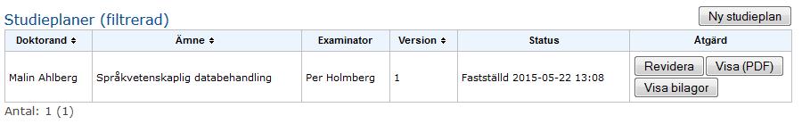 En påminnelse i form av en e-postnotifiering skickas till doktorand och handledare 11 månader efter att senaste ISP:en fastställts.