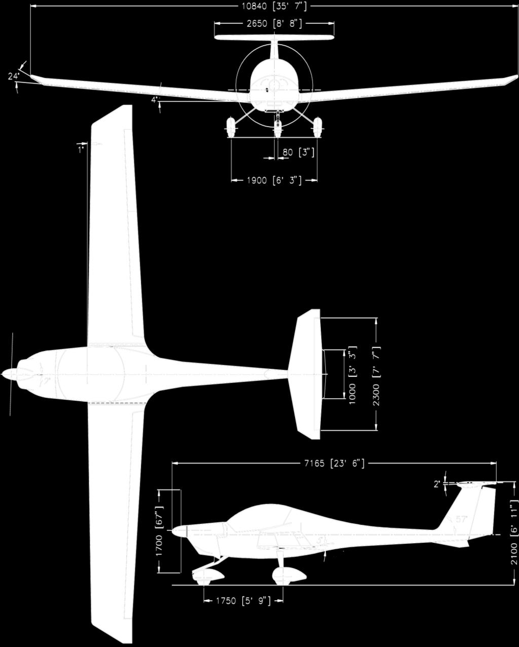 1.6 Luftfartyget Luftfartyget av modellen DA-20 är ett tvåsitsigt, lågvingat enmotorigt kompositflygplan byggt av den kanadensiska tillverkaren Diamond Aircraft Industries Inc.