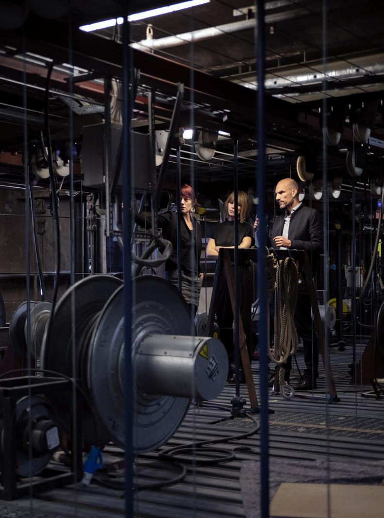 Evelyne Wurm, koordinator, Linda Ajax, projektledare och Fredrik Österholm, teknisk chef, utgör projektledningen för Renovering
