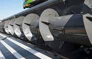 44 % större arbetsyta Den nya SuperFlow-inmatningsskruven på 10,70 m och 9,20 m PowerFlow-skärborden hanterar stora mängder material Den stora diametern på 762 mm är den största på marknaden och