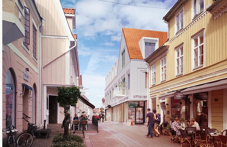 5. EN STAD I MÄNSKLIG SKALA 5. MYSIGA KOPPARSTRÅKET Ett nytt stråk utvecklas i Markusgatans förlängning.