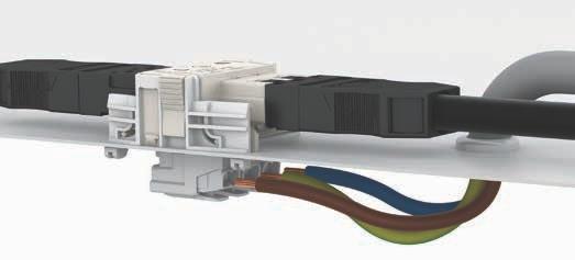 För konventionell anslutning finns 2-5 poliga plintar för alla ledartyper (EK, FK eller RK) upp till 2,5 mm² tillgängligt.