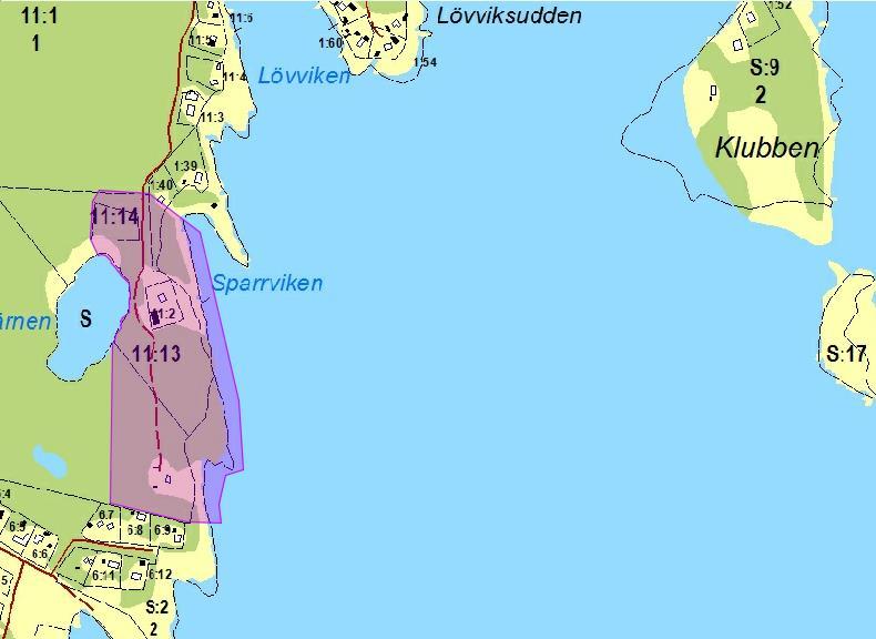 2017-08-29 Dnr 2016/B0174 17 Översiktskarta område 3, föreslaget LIS-område markeras med lila.