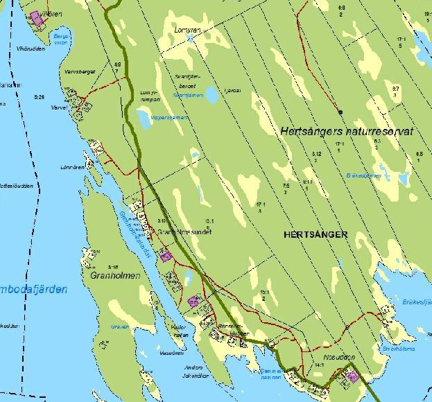2017-08-29 Dnr 2016/B0174 20 Område 4 Granholmssundet Allmänna beskrivningar av förutsättningar Området ligger cirka 8 km från tätorten Ånäset.