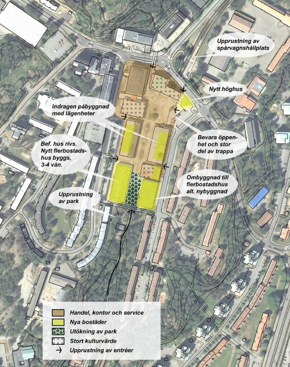 Programkartan Mark och vegetation Den del av torget som ingår i planområdet är huvudsakligen plantering.