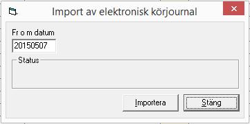 När du har stämt av resorna klickar du på Stäng för att återgå till körjournalen. Du kan även ta bort resor. Detta gör du genom att markera den resa som ska tas bort och därefter klicka på Ta bort.