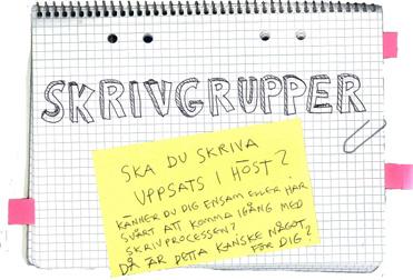 Biblioteket har, i samarbete med Studenthälsan, arrangerat skrivgrupper för studenter som skriver uppsats.