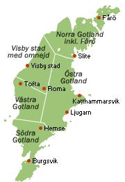 Gotland 17,5 mil lång 5,2 mil bred 58 000 invånare (24 000 Visby) Medelålder 44,6 år Ca 500 barn föds