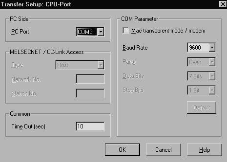 6 Inställningar i programmeringsverktygen Då man skall kommunicera med FX-systemet via Ethernet använder man den COM-port som angivits i Tibbo, i övrigt gör man på samma sätt som vid programmering