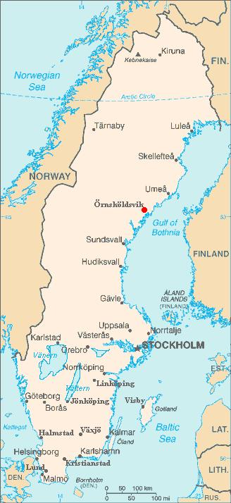 Örnsköldsviks kommun Ca 56 000 invånare, på en yta ungefär lika stor som Blekinge.