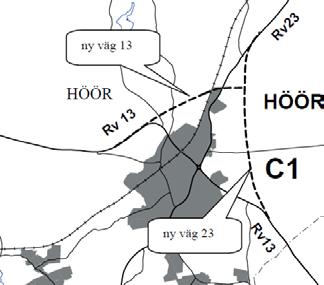 för lastbilstrafiken på väg 13 sydöst om Höör, men den tunga trafiken väljer andra stråk än att fortsätta på väg 13 vidare mot nordvästra Skåne.