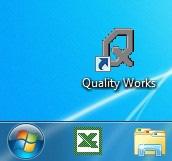 1 Genomgång av Quality Works Starta programmet Starta programmet genom att trycka på EXE filen (ikonen Quality Works) som placerats