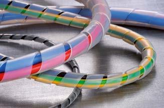 3.5 Kabelskyddssystem Flexibel korrugerad slang Kabelspiral i PTFE för extra skydd SBPTFE När ett högklassat skydd krävs, som ger skydd mot kemiska ämnen och extrema temperaturer, rekommnderas SBPTFE.