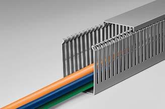 3.7 Kabelskyddssystem Kabelkanaler Kabelkanaler - styv PVC HelaDuct HTWD-PN för små kabeldiametrar HelaDuct HTWD-PN kabelkanaler används i paneler, skåpbyggnation och kontrollsystem.