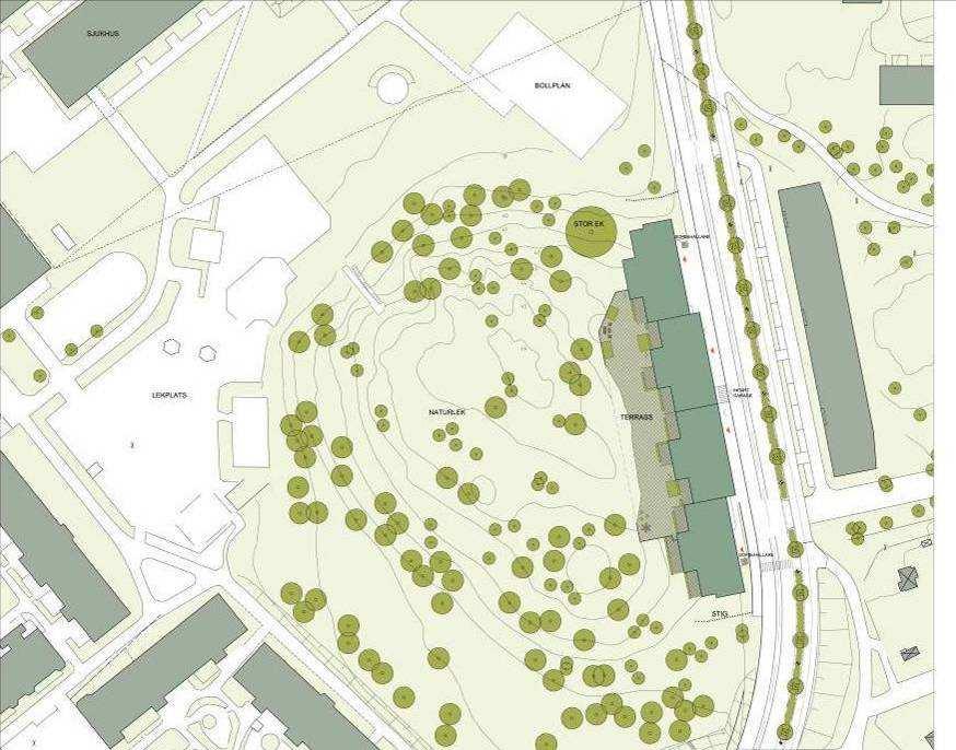 Projektets syfte har varit att ta hänsyn till befintlig parkmark och samtidigt skapa ett tillskott i bebyggelsemiljön vid Åstorpsringen.