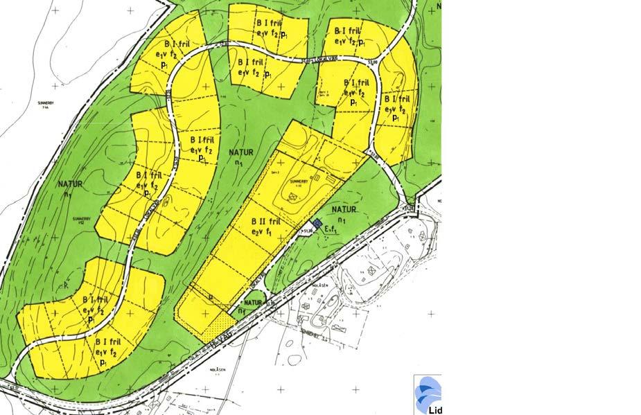 Ändring av detaljplan för del av Sunnerby 1:44 (Öboängen), Lidköpings kommun Föreslagen ändring med borttagen prickmark och med placeringsbestämmelse.