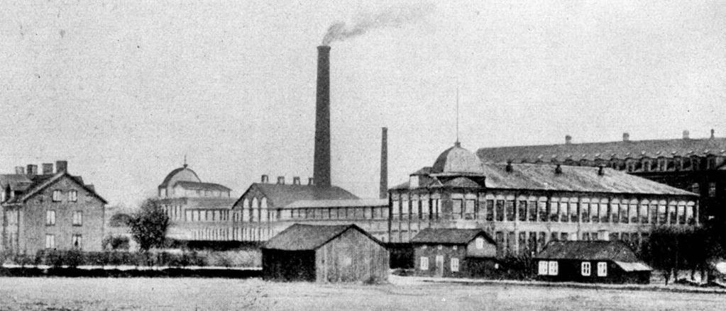 Gamlestadens Fabriker 13 Vy över Gamlestadens Fabriker från 1892, med Gamla väveriet B5 i fonden.