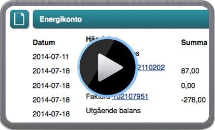 3 Här kan du se en tvåminuters introduktion till Energikontot. Avtalsvillkor för Energikonto Allmänna Kontobestämmelser, Energikonto version 2012-12-07 1.