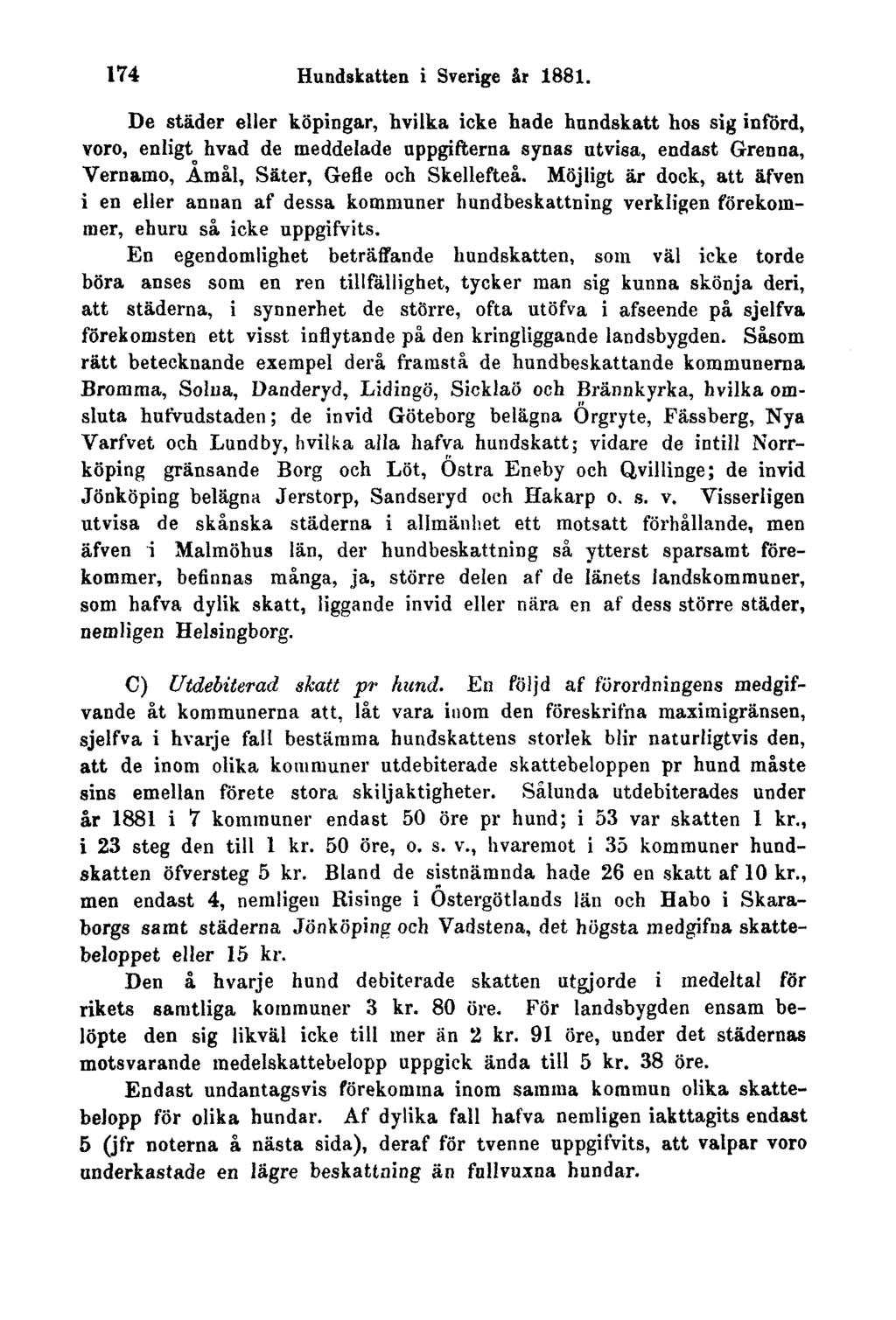 174 Hundskatten i Sverige år 1881.