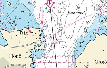 13 Nr120 Kattegatt / Kattegat * 3426 Sjökort/Chart: 9313 Sverige. Kattegatt. NO om Hönö. N om färjeläget. Utfyllnad. Grundområde.