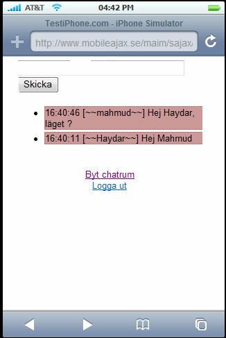 Sedan skapade vi en array av XHR-objekt och lät funktionen send_message() gå igenom arrayen för att hitta ett ledigt XHR-objekt.