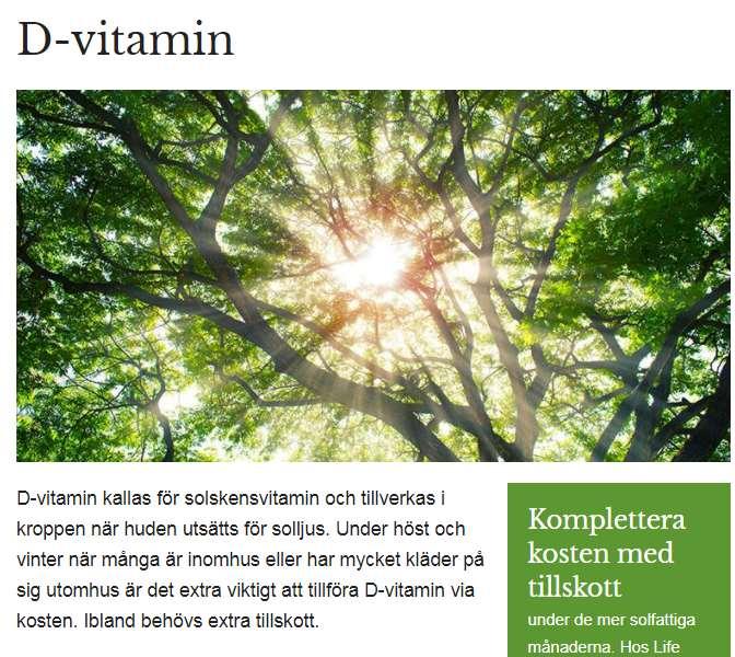 D-vitamin en solklar logik D-vitamin kallas för