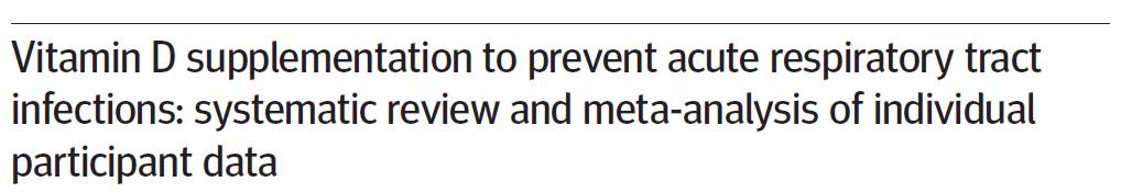 Vitamin D skyddade mot akut luftvägsinfektion