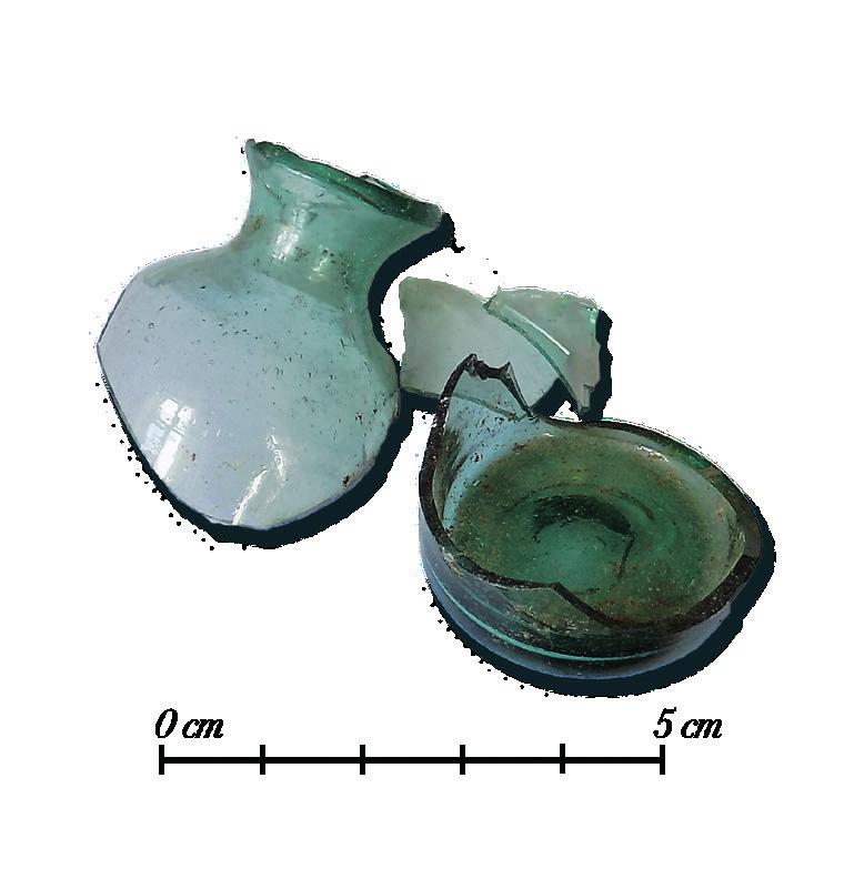 Arkeologgruppen AB rapport 016:39 Kobolt återfinns ofta som dekorfärg på klarglas när det kommer till vinglas och pokaler.