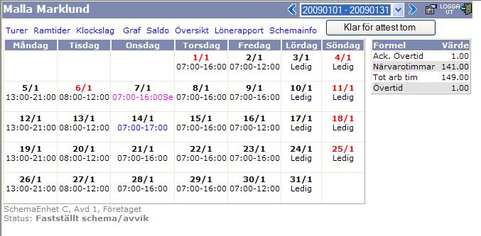 Vad finns på min webbsida? Nedan beskrivs de olika val som du kan klicka på. 2 4 3 5 6 7 1 8 9 1. Här kan du göra dina egna inställningar vad det gäller färger, mm.