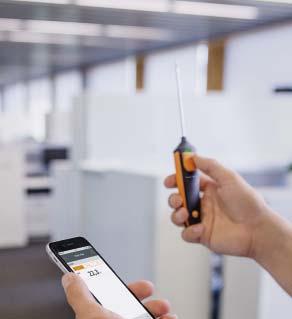 0560 1115 testo 905i: Temperaturmätning med telefonen - Mätning av temperaturer i lokaler, kanaler och luftdon - Snabb identifiering av temperaturförändringar med