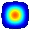 Vektorn uaxis ger indelningen på en koordinataxel. Kommandot meshgrid skapar 3 st volymer, en för u-koordinaten, en för v-koordinaten och en för w-koordinaten.