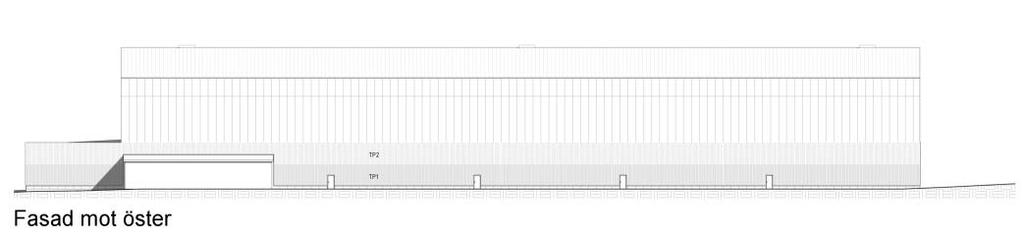 Figur 7. Fasad mot öster. Bildkälla: Ritning A-40-3-0101-02, AIX Arkitekter AB, 2016-07-08. 1.3.2 Geoteknisk undersökning Enligt översiktlig jordartskarta från SGU förekommer berg, lera och lergyttja inom utredningsområdet (Figur 8).