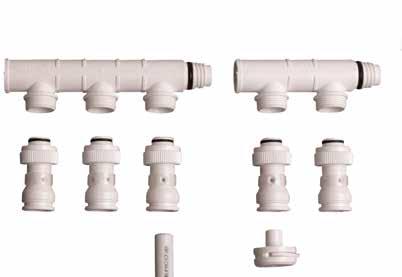 HENCO VISION HENCO Vision fördelare Allmänt HENCO Vision fördelare (PVDF) har samma egenskaper och dimensioner som HENCO Vision push-kopplingar.