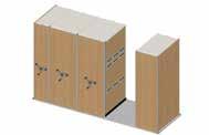 Compactus XT flerfunktionell förvaring 6 hyllplan höjd + topphylla Vevdrift Flerfuktionell inredning med garderob, förvaringsfack och hyllor Stålfronter Laminatfronter 1 sektion 1000 mm 1 fast 3