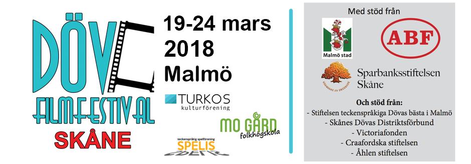 8 T E C K E N S P R Å K I G I N F O R M A T I O N D Ö V F I L M F E S T I V A L I S K Å N E Film från hela världen kommer att visas på Dövfilmfestival Skåne!