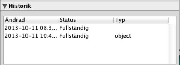 6.2 Bokningshistorik Förändringar går att se i historiken på sidopanelen i klienten. Man kan se t ex vad bokningen innehöll innan en förändring.
