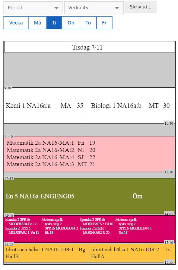 Produktplan för 2018 Schema Resurslärare på lektion Rapportmodulen till Schema Schemavisaren