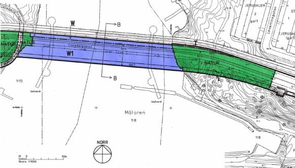 Kontoret kan konstatera att de nu föreslagna platserna alla är detaljplanelagda som park- eller naturmark. Där broarna är finns dock också planstöd för att bro får uppföras. Serafimerstranden.